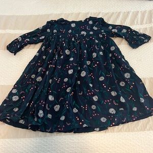 Floral print and navy dress
